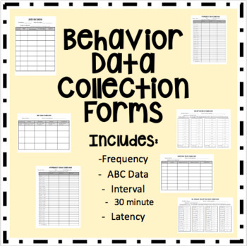 Preview of Behavior Data Collection Forms