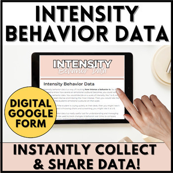 Preview of Behavior Data Collection Sheets: Intensity Behavior Data - Editable Google Forms