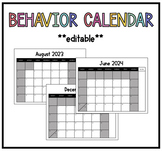 Behavior Editable Calendars 2023-2024
