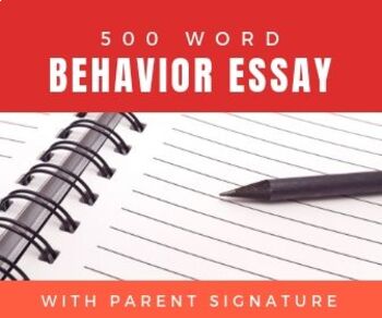 Preview of Behavior Essay for Students to Copy