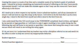 behavior in school essay