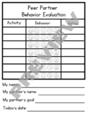 Behavior Evaluation Packet: Teacher, partner, & self-evalu