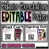 Behavior Expectations Editable Posters