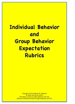 Preview of Behavior Expectations Rubrics