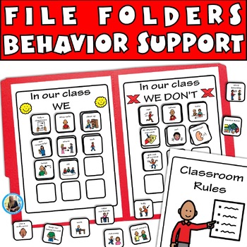 Preview of Behavior File Folder Activities for Functional Life Skills Activity SPED Autism