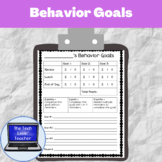 Student Behavior Goals Forms (33 Forms)