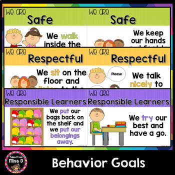 Behaviour Goal Posters by Tales From Miss D | Teachers Pay Teachers