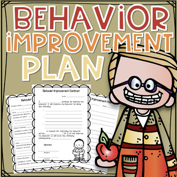 Preview of Behavior Improvement Plan and Contract