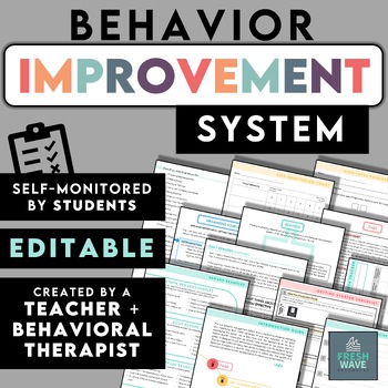 Preview of Behavior Improvement System | Self-Monitoring | Behavior Plan Data | Editable