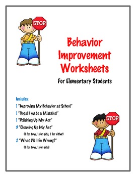 Behavior Improvement Worksheets by Crazy Days Counseling | TpT