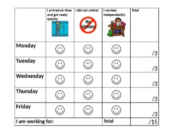 Preview of Behavior Incentive Chart (Customizable)