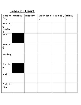 Behavior Incentives Chart by CHELSEA REUTHER | Teachers Pay Teachers