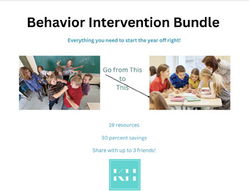 Preview of Behavior Intervention Bundle- Save 30% by bundling