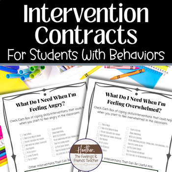 Preview of Behavior Intervention Contracts and Behavior Plan For Elementary Students