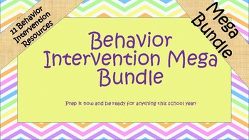 Preview of Behavior Intervention Mega Bundle!- Save by 15 bucks by bundling!