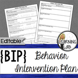 Behavior Intervention Plan