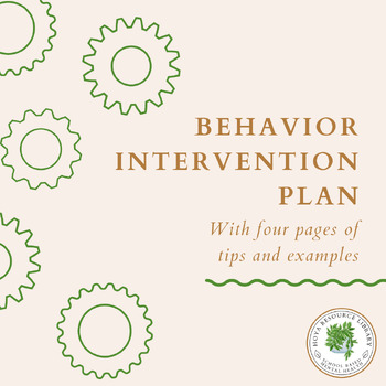 Preview of Behavior Intervention Plan Guide and Template