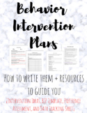 Behavior Intervention Plan Template [BIP] + Intervention I