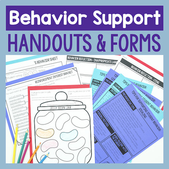 Preview of Behavior Intervention: Reflection Sheets, Charts, Forms, & Support Handouts