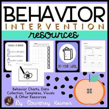 Preview of Behavior Intervention Tools {Charts, Data Collection, Templates & More}