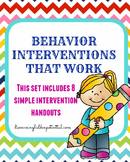 Behavior Interventions that Work