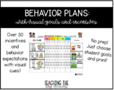 Behavior Management Chart with Visuals