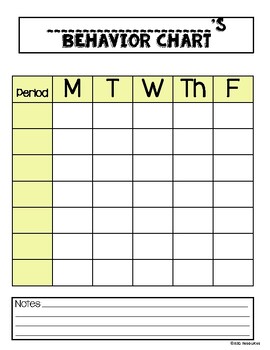 Behavior Management Charts By Asg Resources 