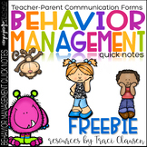 FREE Behavior Management Classroom Parent Communication Forms