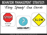 Behavior Management - Cue Cards to Stop, Slow Down, Check 