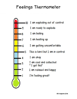 Behavior Management Feelings Thermometer by Lauren Macaluso | TpT