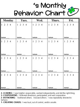 Clip Chart - Personal Behavior Management Ladders by HartwigsHappyCampers