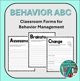 Middle School Behavior Management Forms Printable and Digi