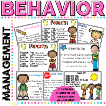 Preview of Classroom Management Positive Behavior Posters | Chants | Pre-K-2 | Dollar Deal