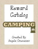 Behavior Management Reward Catalog & Punch Cards Camping Theme