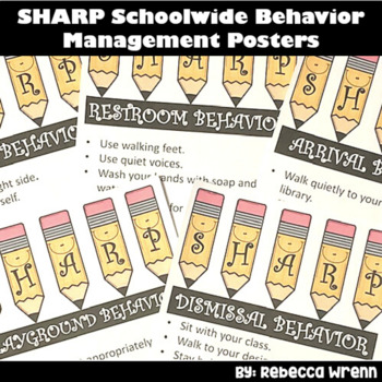 Preview of Behavior Posters SHARP Theme PBIS