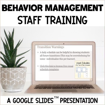 Preview of Behavior Management - Staff Training Presentation - Positive Behavior Techniques