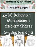 Behavior Management Sticker Charts | Classroom Management