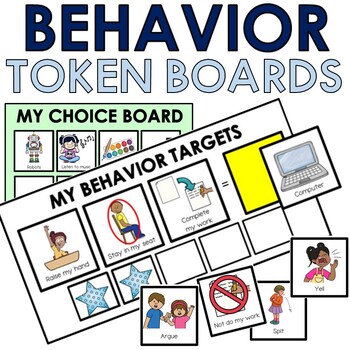 Preview of Behavior Management Visual Token board self regulation social skills SEL