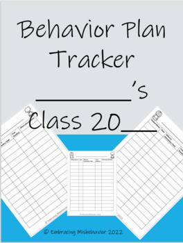 Preview of Behavior Management Tracker