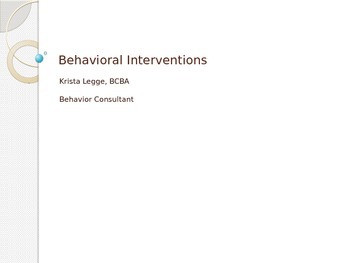 Preview of Behavior Management Training