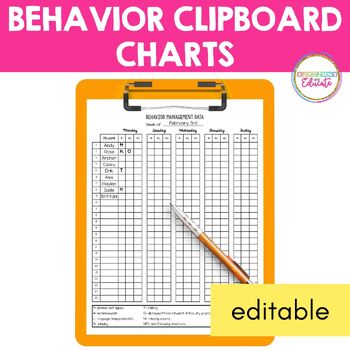 Preview of Behavior Management Clipboard Charts