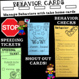 Behavior Managment Slips {Behavior Checks, Speeding Ticket