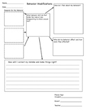 Behavior Modification Worksheet