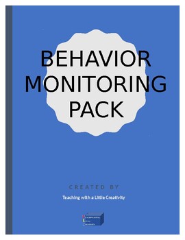 Preview of Behavior Monitoring Pack