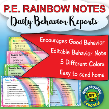 Preview of Daily Behavior Reports For Elementary Physical Education and Health