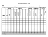 Behavior Observation Form Editable Excel Document - Functi