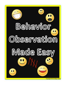 Preview of Behavior Observation Made Easy: Frequency Data Collection Form