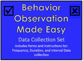 Behavior Observation Made Easy Set: Frequency, Duration an