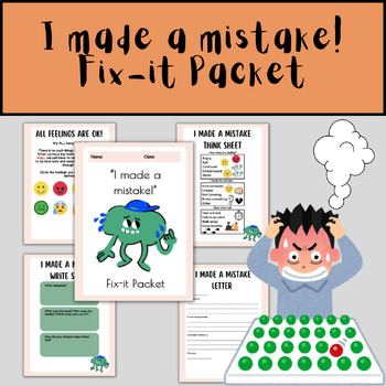 Preview of Behavior Packet: Making Mistakes- Think Sheet, Apology Template & Consequences