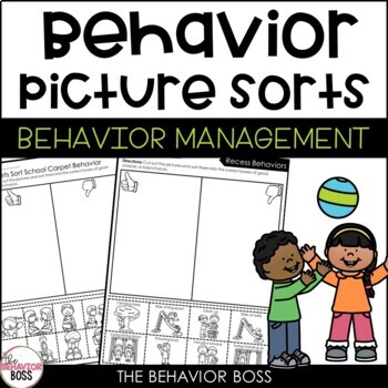 Preview of Classroom Management | Behavior Picture Sorts | Back to School